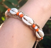 Moana  Natural Shell Cowrie Island style fashion wristband bracelet hippy style beachwear