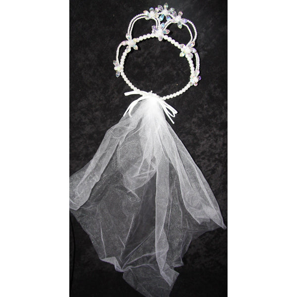 Bride Dressup Crown Tiara Bridal White Veil