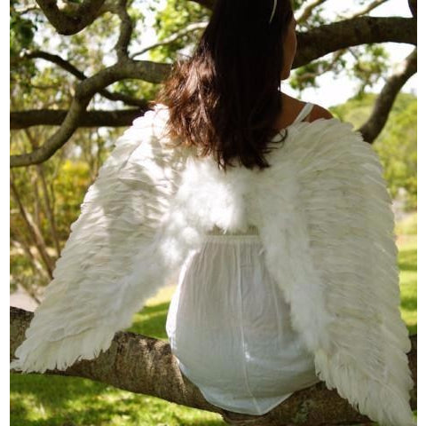 Adult Angel Wings White Feather