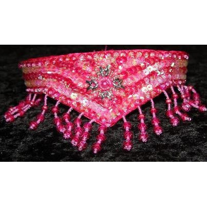 Hot pink Sequin Necklace costume mermaid collar