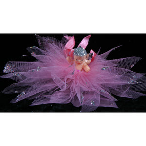 Fairy on my shoulder brooch tutu skirt dolly thumberlina pink skirt pin