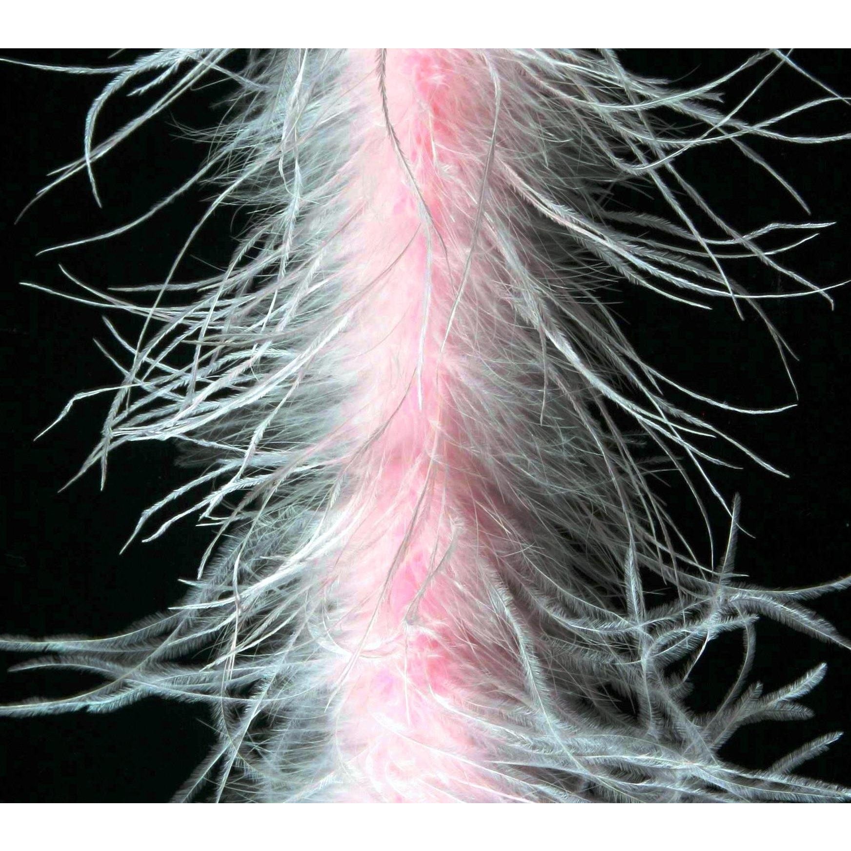Soft Pink Marabou feather Boa Quality 2 metre length long baby pink feather trim boa