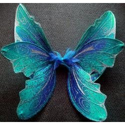 Handmade Adult Size wings blue turquiose custom made wings large theatre