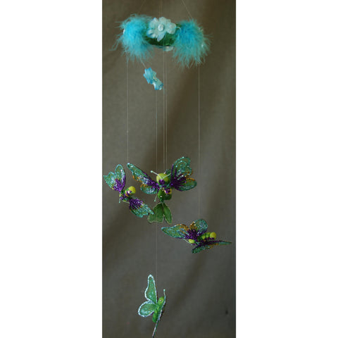 Butterfly Mobile Hanging Room Decoration Greens