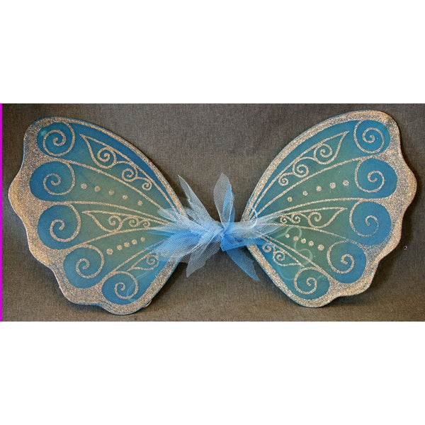 Blue Fairy Wings handmade glitter design 