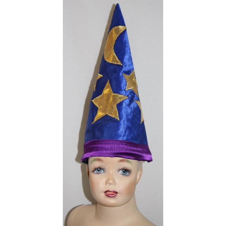 royal blue purple gold stars wizard witches hat child toddler costume dressup party