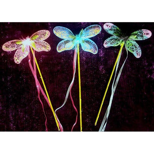 Handmade dragonfly dragon fly stick wand fair wand party floral bouquet ornament