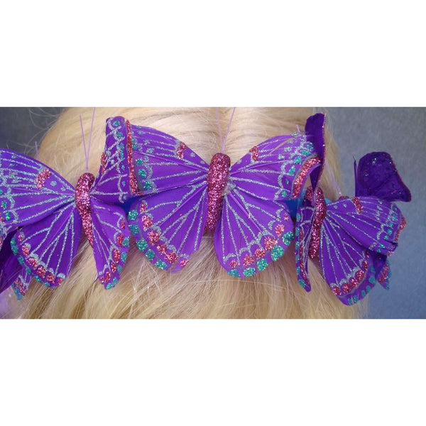 Purple Butterfly garland headband headwear