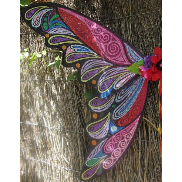 HUGE BUTTERFLY WINGS Pink Red Black