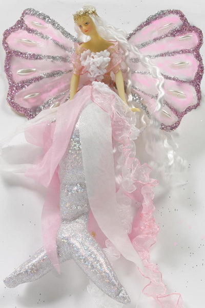 PINK Mermaid Tail Doll Clam Shell Wing