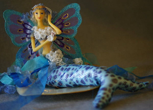 TURQUOISE Mermaid Tail Doll Butterfly Wings