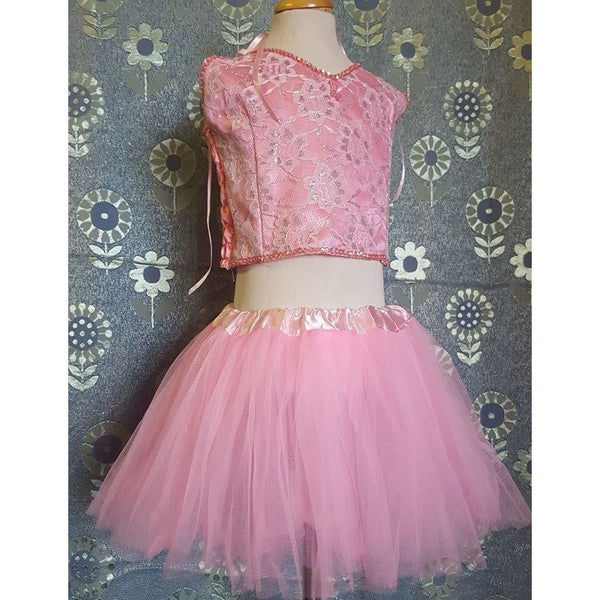 Tutu Fairy costume set light pink top and skirt fairy party ballet costume set