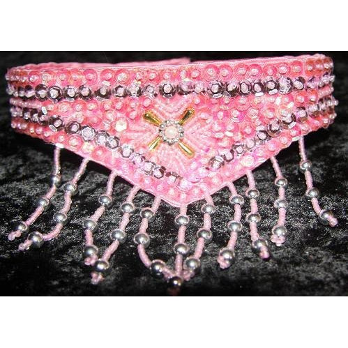Baby Pink Fringe Necklace Mermaid Collar Choker