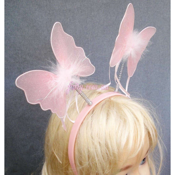 Butterfly Headband decorate yourself DIY kids party idea fairy pink