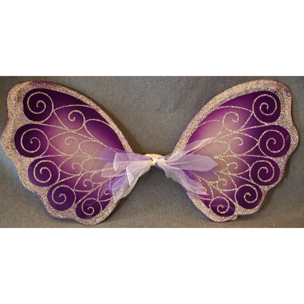 Handmade Child Size Fairy Wings purple silver costume dressups