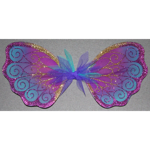 purple turquiose gold fairy wings handmade dressup party costume
