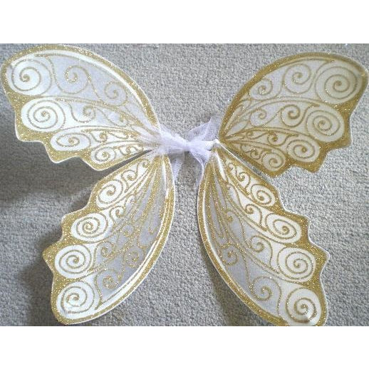 White Gold Fairy Wedding Wings Adult Size Custom colors. Fairy Wing factory Byron Bay Australia