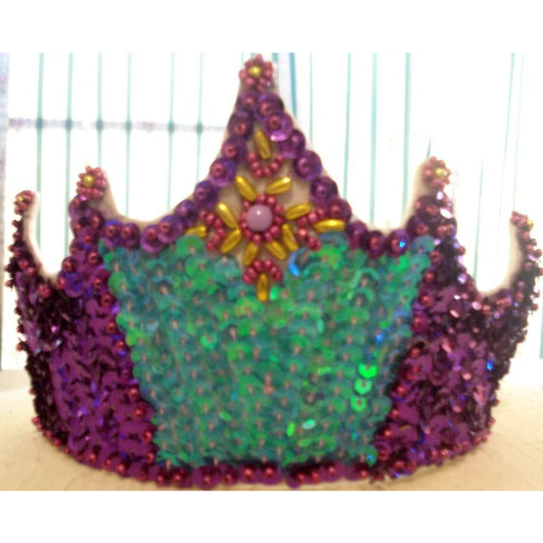 purple sequin crown fairy party 