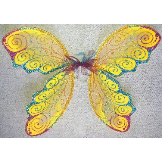 Fairy Wings Yellow Buttercup Reggae festival Custom colors Adult Size handmade